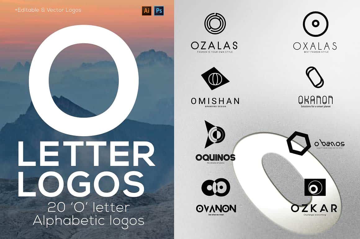 O Letter Alphabetic Logos