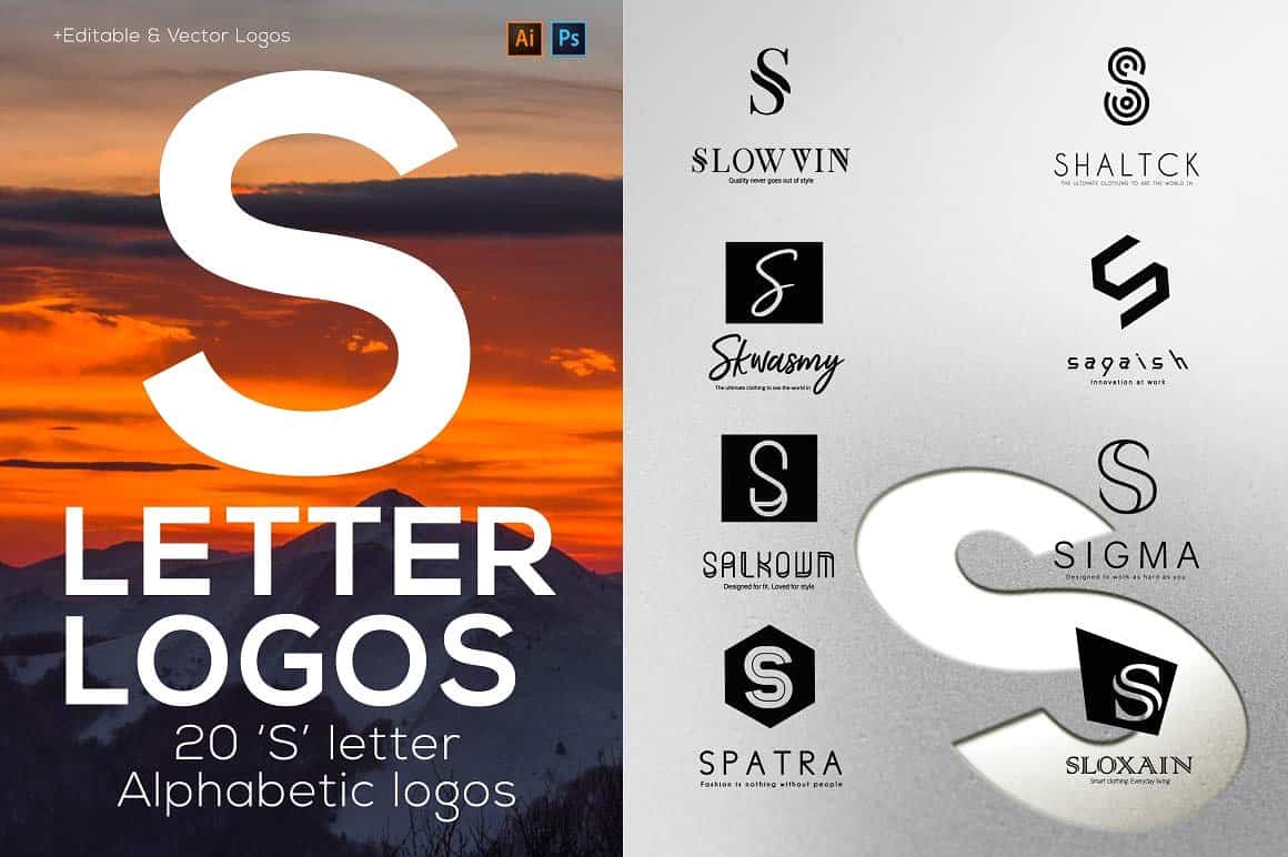 S Letter Alphabetic Logos