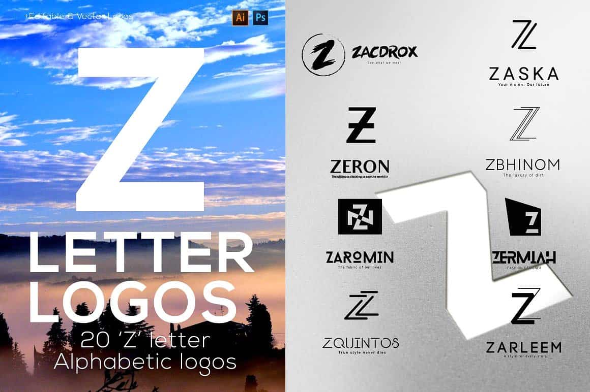 Z Letter Alphabetic Logos