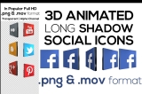 3D Social Network Icons + Animated