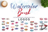 Watercolor and Brush Logos